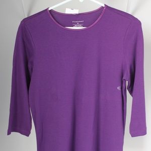 NWOT Christopher & Banks Purple Long Sleeve Tee